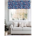 thumbnail image 5 of 4th of July Curtain Valances for Windows, Navy Blue Red Stars Independence Day Abstract Kitchen Valance Window Treatment, Light Filtering Block Curtains for Bathroom/Bedroom/Living Room 60'' x 18'', 5 of 9