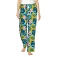 thumbnail image 2 of Kdxio Women's Comfy Stretch Tropical FloralPrint Drawstring Pajama Pants-X-Large, 2 of 9