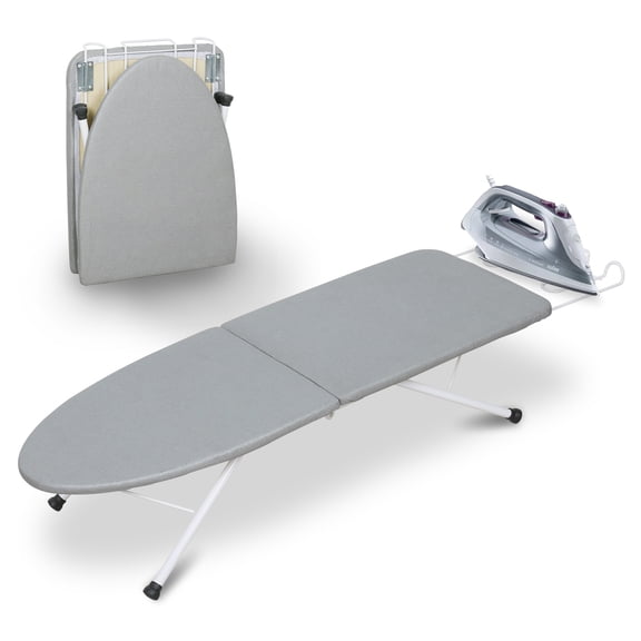 ZOES HOMEWARE Tabletop Ironing Boards | Foldable & Portable Iron Board with Iron Rest | Small Ironing Board | 31.5"x11.8"x7"