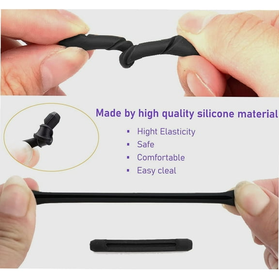 10 pairs silicone glasses temple tips elastic sleeve eyeglass retainer grip, soft rubber Anti-slip comfort eyeglasses ear grip for kids glasses sunglasses reading glasses spectacle eyewear