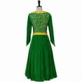 thumbnail image 4 of Women’s Princess Fiona Inspired Green Velvet Maxi Dress Classic Elegant Style Gown, 4 of 9