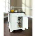 thumbnail image 4 of LAFAYETTE SOLID BLACK GRANITE TOP PORTABLE KITCHEN ISLAND IN WHITE FINISH, 4 of 5