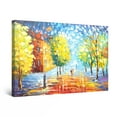 thumbnail image 1 of Startonight Canvas Wall Art Yellow Love Alley in Park , Framed 32" x 48", 1 of 6