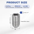 thumbnail image 2 of Uxcell Ball Point Set Screws, 304 Stainless Steel Hex Socket Spring Ball Point Grub Screws 10 M5x8mm, 2 of 7