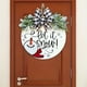 thumbnail image 1 of Xihbxyly Iniciar Sesión En Mi Cuenta Adorno de Madera para Puerta de Entrada con Forma de Copo de Nieve y Muñeco de Nieve de Navidad., 1 of 5