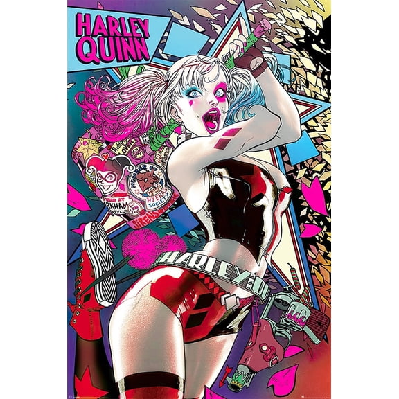 Batman - DC Comics Poster / Print (Harley Quinn With Baseball Bat / Neon)