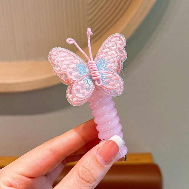 SharkTRUE Tali Telefon Rama-rama Tali Rambut Comel untuk Kanak-kanak