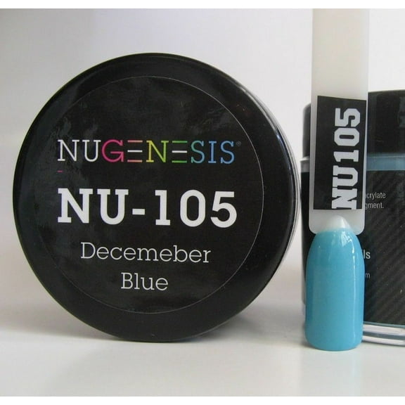 NUGENESIS Nail Color Dip Dipping Powder 1.5oz/jar - NU105 Decemeber Blue