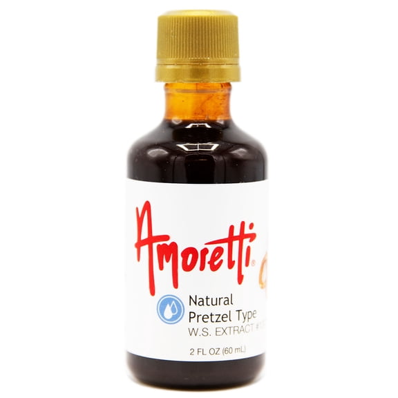 Amoretti - Natural Pretzel Type Extract Water Soluble 2 oz - Highly Concentrated & Perfect For Pastry, Savory, Brewing, and more, Preservative Free, Vegan, Kosher Pareve, Keto Friendly
