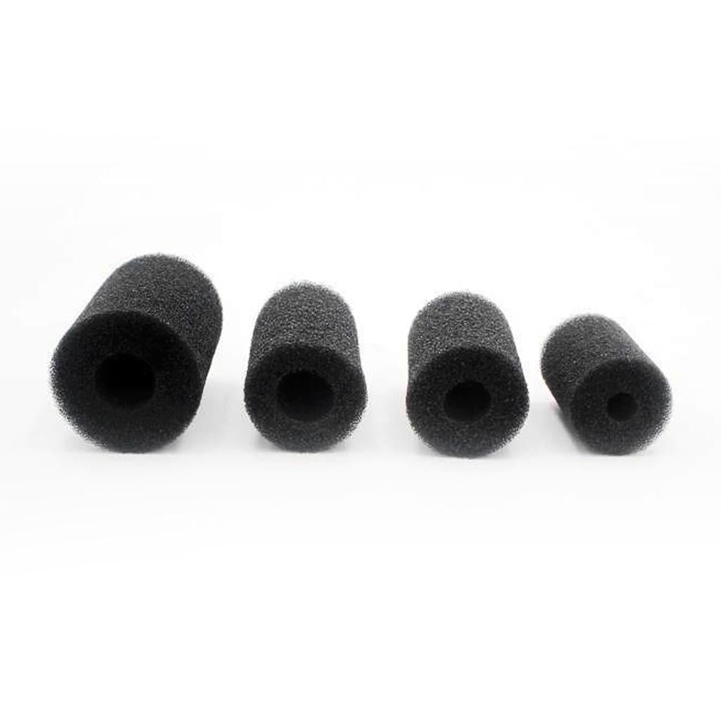 EHJRE 10 Pieces Useful Aquarium Ask Tank Filter Sponge Pad Black 4x8 Cm Hole 1.5