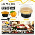thumbnail image 2 of 150Pcs Aluminium Foil Baking Cup 5oz Mini Cake Pan with Lid and Spoon Heat Resistant Cupcake Baking Cup Reusable Foil Muffin Liner for Vacation Party, 2 of 9