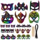 thumbnail image 5 of 24 Uds. Máscaras de papel para rascar, lindas máscaras de Halloween con palos y cuerda, máscara de Cosplay para fiesta FLhrweasw Nuevo, 5 of 8