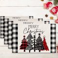 thumbnail image 4 of Tapetes para mesa de comedor, manteles individuales de árbol de Navidad de 18 x 12 pulgadas para fiesta en casa de Navidad (4 unidades), 4 of 8