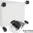 thumbnail image 4 of Laundry Hamper with Wheels,Metal Wire Frame Rolling Laundry Basket with Removable bag,100L Dirty Clothes Hamper Organizer Dorm Room Storage for Bedroom,Bathroom,White, 4 of 7