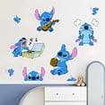 thumbnail image 4 of Pegatinas de pared de Lilo y Stitch, pegatinas de pared de dibujos animados de Disney, decoración de pared de vinilo DIY para despegar y pegar, para niños, niñas, niños, dormitorio, sala de estar, ca, 4 of 5