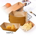 thumbnail image 6 of HILABEE 100Pcs Disposable Serving Basket Kraft Paper Food Trays, Recyclable Paper Food Boats for Hot Dog Popcorn Taco Fruit Salad BBQ , 21.8cmx14.8cmx6.1cm, 6 of 8