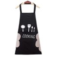 thumbnail image 1 of Delantal de cocina con 1 bolsillos Delantales de chef ajustables Delantal profesional para el hogar Cocina Restaurante Barbacoa Cocinar Cocinar Jardinería para hombres Mujeresnegro. Afortunado Sencillez, 1 of 4