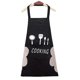 thumbnail image 1 of Delantal de cocina con 1 bolsillos Delantales de chef ajustables Delantal profesional para el hogar Cocina Restaurante Barbacoa Cocinar Cocinar Jardinería para hombres Mujeresnegro. Afortunado Sencillez, 1 of 4
