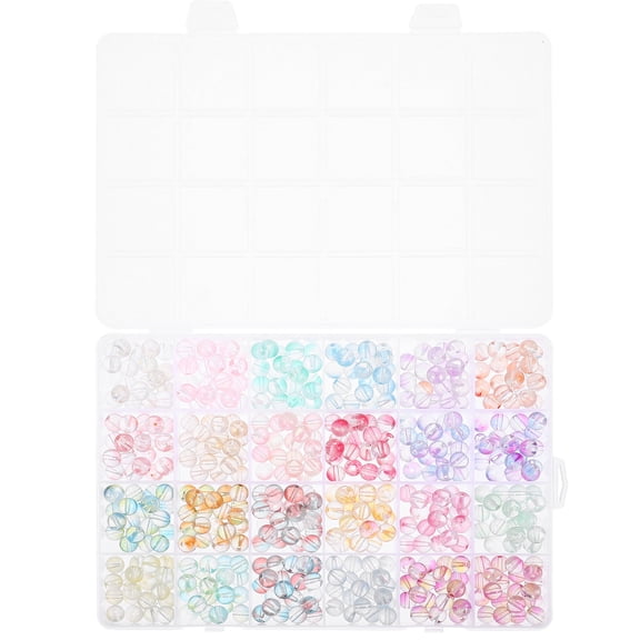 ADDHAT Jewelry Making Supplies Beads Assortment Acrylic 480Pcs Assorted Color