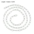 thumbnail image 4 of Cadena de prueba Uxcell de 1 metro, grosor de 1.49 mm, capacidad de carga de 33 lbs, galvanizada, acero inoxidable 316 para barandillas, 4 of 6