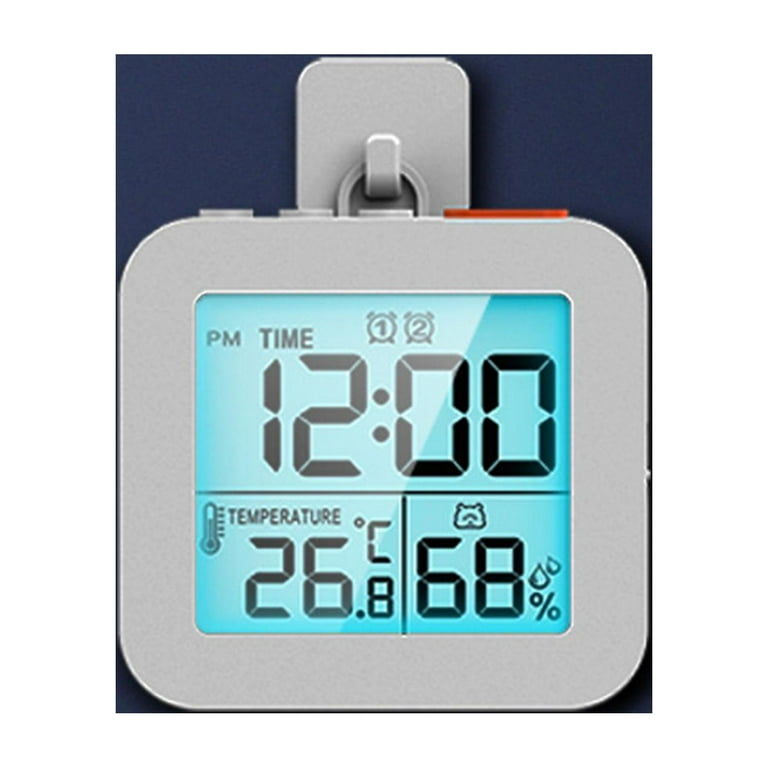 Analogue wall clock with digital thermometer and hygrometer