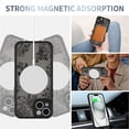 thumbnail image 3 of Funda de teléfono AIGOMARA para iPhone 15 con MagSafe Black Flower, 3 of 7