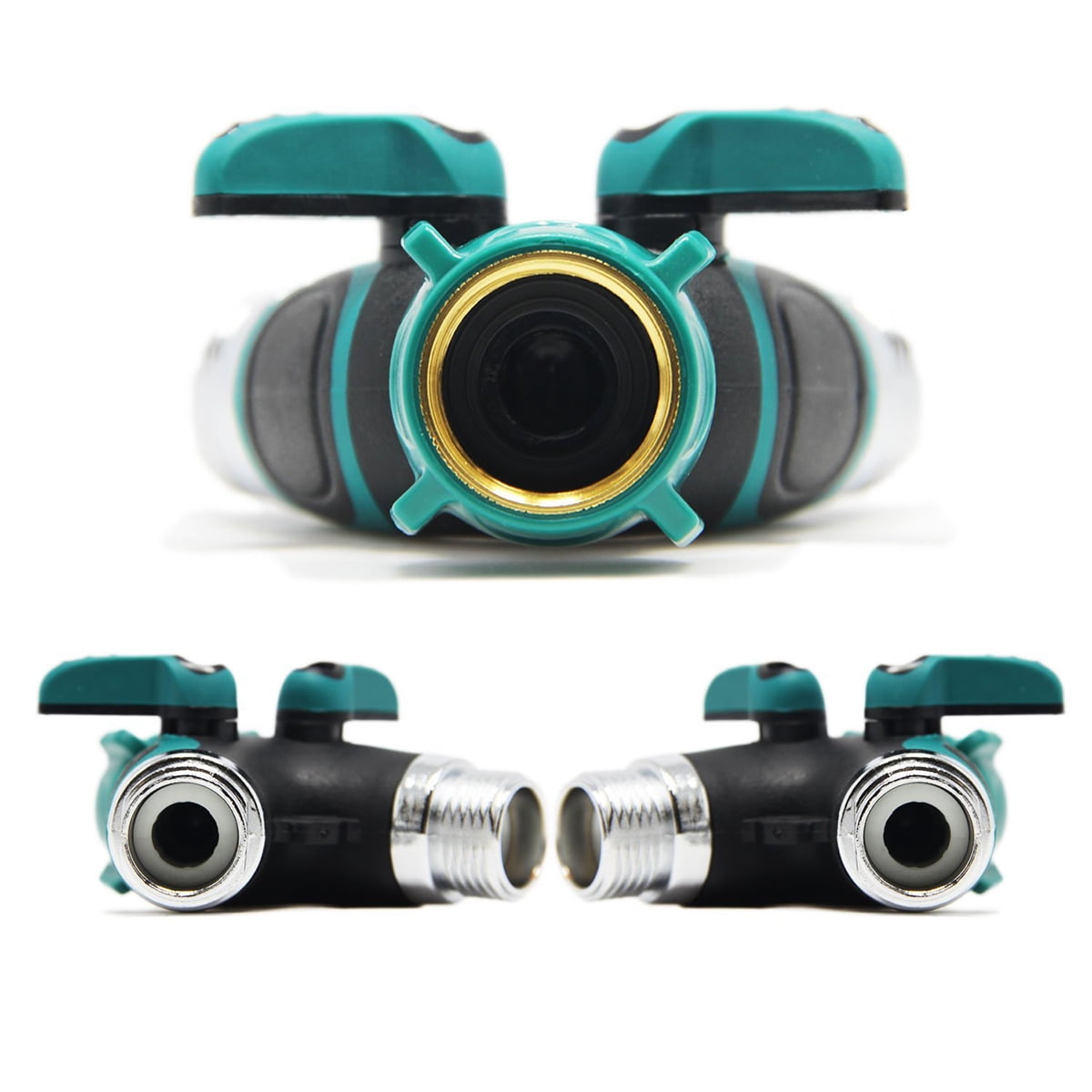 Metal Body Garden Hose Splitter, 2 Way Y Hose Splitter Connector