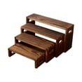thumbnail image 3 of Estante de madera de 4 piezas con escalonadas, estante para especias, estante para joyas, para sala de estar, manualidades, dormitorio, muñeca, 3 of 9