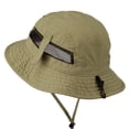 thumbnail image 3 of Big Size Brushed Canvas Washed Fisherman Hat - Khaki 2XL-3XL, 3 of 5