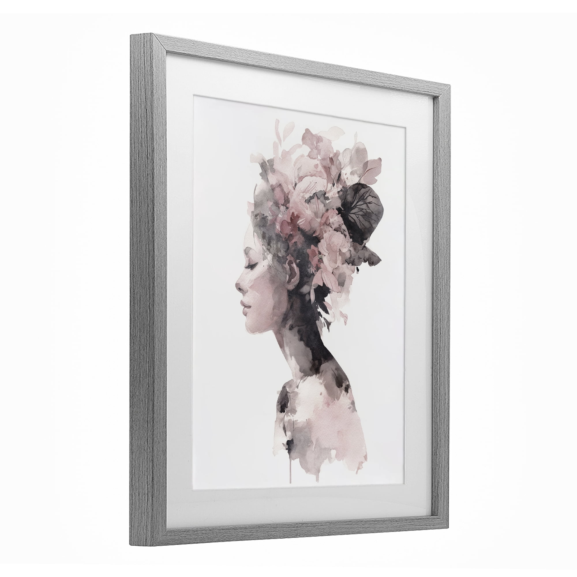 Stupell Industries Nature's Empress Silhouette Gray Framed Print Under Glass, design by Svetlana Aleynikova