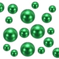 thumbnail image 1 of Uxcell 300Pcs Perla Falsa para Manualidades, Perlas Redondas Sin Agujero de 8/14/20mm, Verde, 1 of 5