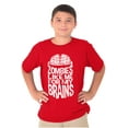 thumbnail image 4 of Funny Zombies Like Me For My Brains Boys Kids T Shirt Tees Tops Teen Brisco Brands L, 4 of 6