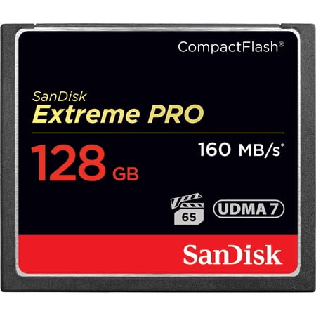 Sandisk Extreme PRO CompactFlash 128GB Memory Card UDMA 7 Up to 160 MB/s Speed