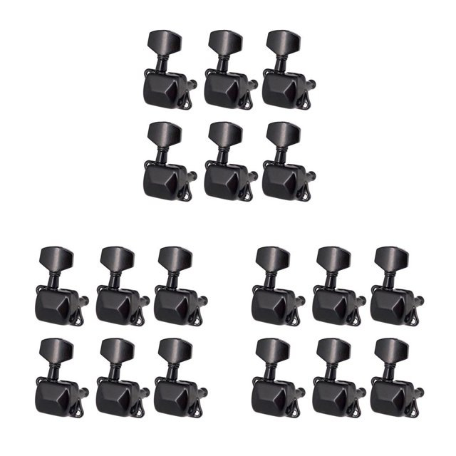 Wosthever Clavijas de afinación de guitarra de electrónica, 6 piezas, afinadores, perillas, reparación de instrumentos de cuerda, piezas de 6 Links 3piezas Wosthever CBP232488