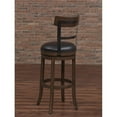 thumbnail image 4 of Bowery Hill 34" Swivel Tall Bar Stool in Washed Brown and Black, 4 of 5
