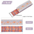 thumbnail image 4 of 10 Yards Emobridered Woven Ribbon 2 Inch/5cm Floral Ribbon Single Face Vintage Jacquard Ribbon Ethnic Fabric Trim Fringe for DIY Clothing Accessories Embellishment Decorations, 4 of 9