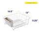 thumbnail image 4 of Juego de escurridor de Platos de 2 Piezas con Soporte para Utensilios, fácil de Usar, se Adapta a la mayoría de fregaderos, 14.5 x 13 x 5.2 Pulgadas, Plateado, 4 of 6