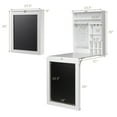 thumbnail image 3 of Topbuy Wall Mounted Table Fold Out Convertible Desk With Space Saver Chalkboard White, 3 of 5