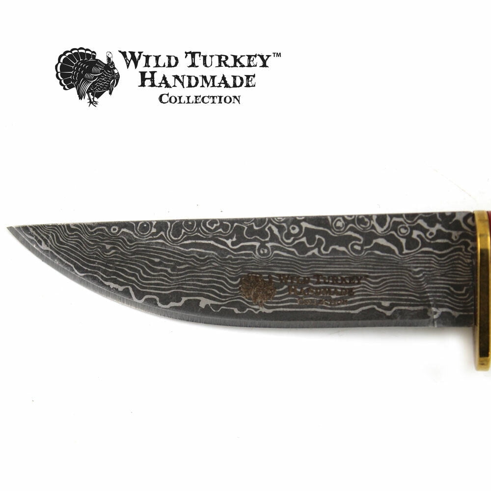 Wild Turkey Handmade Collection Fixed Blade Faux Handle Hunting Knife w/Sheath