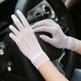 thumbnail image 3 of Simple Fishnet Gloves For Bridal Event Stretchable Short Gloves Mesh Sunproof Handwear for Wedding and Theme Occasion, 3 of 9