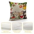 thumbnail image 4 of Qinduosi Throw Pillow Cover Sweet Summer Fruit Cat Pillow Covers Pillowcovers Soft Double Side Print Sofa Linen Square Throw Pillowcover " inch for Living Room Bedroom Car Decor, 4 of 5