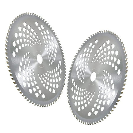 

ALL-CARB 2pk 10 80 Teeth Carbide Blades for Brush Cutter Trimmer Weed Eater Blade Bore 1