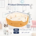 thumbnail image 4 of PureWags Small Dog Bed, Round Cat Bed Washable for Indoor Cats, Non-Slip Base and Removable Cushion, Pet Bed for Puppy and Kitten, 20 Inches, 4 of 9