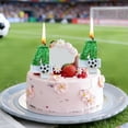 thumbnail image 5 of Green Glitter Number 0-9 Soccer Candles, Cake Decor Accessories for Soccer themed birthday parties, Game Day Celebrations And Sports Party Layout, 4, 5 of 7