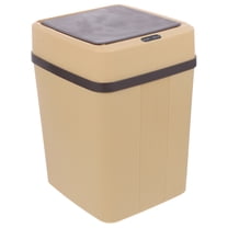 Garbage Can Outdoor Auto Sensor Trash with Lid Junk Case Office Khaki