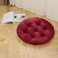 Round Chair Pad 16 inch Thick Tatami Plaid Style Comfortable Floor Seat