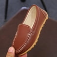 thumbnail image 7 of Toddler Soft Faux Leather Loafers, Breathable Slip‑on Shoes with Non‑slip Rubber Sole Coffee 36, 7 of 7