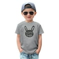 thumbnail image 4 of Youth Short Sleeve T-Shirt, Parent-child Outing Wear Tops, Easter Bunny Pattern, Comfort Tee, Multi-Size, Grey, 4 of 15