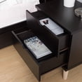 thumbnail image 5 of Furniture of America Enora Adult Modern 2-Drawer Nightstand, Cappuccino, 5 of 9