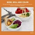 thumbnail image 4 of Mandarin Duck Bowl Soup Bowls Divided Serving Noodle with Lid Ramen White, 4 of 6